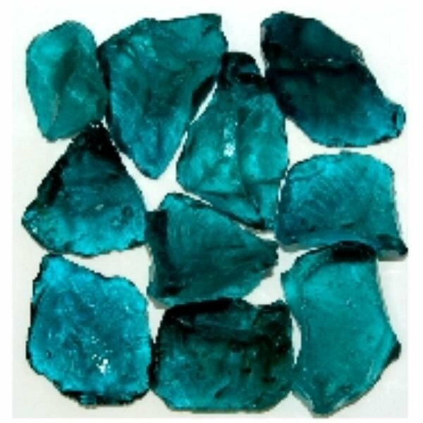 Calle Recycled Chunky Glass Teal - Medium - 0.5-1 in. - 5 lbs CA2759582